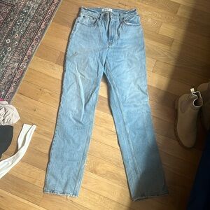 Long, boot cut jeans with slit!